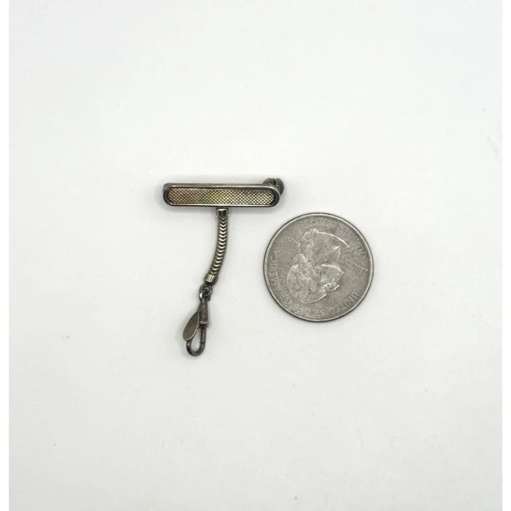 ANTIQUE Edwardian 800 Silver Ladies Pocket Watch Fob Brooch Albertina Signed GB